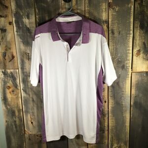 Ping golf polo shirt purple and white mens XL